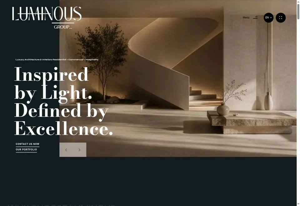 Luminous Group project interface