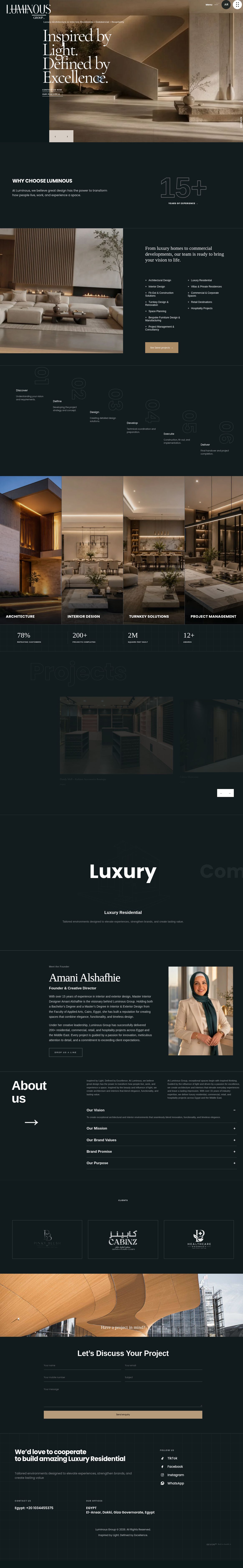 Luminous Group full homepage